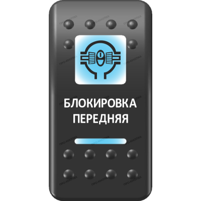 Переключатель Про-Кнопка, ВКЛ-ОТКЛ, Печать, Синий/Синий, 