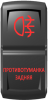 Переключатель Pro-Knopka, ВКЛ-ОТКЛ, Гравировка, Красный/Красный, "Противотуманка задняя"